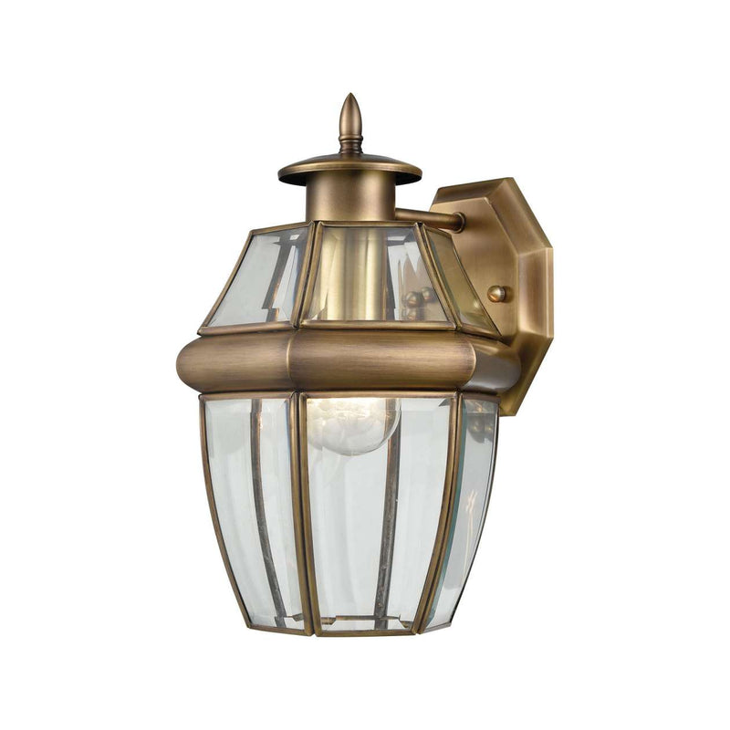 Ashford 1-Light Coach Lantern in Antique Brass - Small | Sconces | Modishstore
