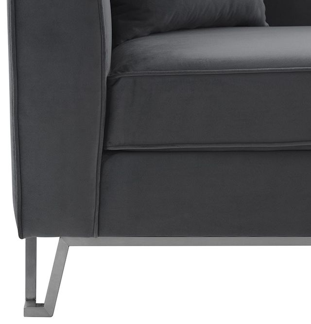 Everest 2 Piece Gray Fabric Upholstered Sofa & Chair Set By Armen Living | Sofas |  Modishstore  - 4