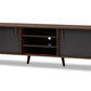 baxton studio samuel mid century modern brown and dark grey finished tv stand | Modish Furniture Store-2