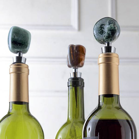 Tumbled Agate Wine Stoppers Set By SPI Home | Wine & Bar Accessories | Modishstore
