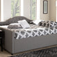 Baxton Studio Eliza Modern and Contemporary Grey Fabric Upholstered Queen Size Daybed | Modishstore | Daybeds