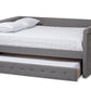 baxton studio alena modern and contemporary grey fabric upholstered full size daybed with trundle | Modish Furniture Store-3