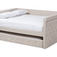 baxton studio alena modern and contemporary light beige fabric upholstered full size daybed with trundle | Modish Furniture Store-2