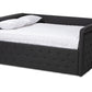 baxton studio amaya modern and contemporary dark grey fabric upholstered full size daybed | Modish Furniture Store-2