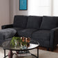 Baxton Studio Greyson Modern And Contemporary Dark Grey Fabric Upholstered Reversible Sectional Sofa | Sofas | Modishstore - 3