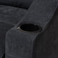Baxton Studio Lianna Modern and Contemporary Dark Grey Fabric Upholstered Sectional Sofa | Sofas | Modishstore - 4