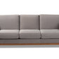 baxton studio sava mid century modern grey fabric upholstered walnut wood 3 seater sofa | Modish Furniture Store-3