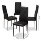 Baxton Studio Blaise Modern And Contemporary Black Faux Leather Upholstered Dining Chair (Set Of 4) | Dining Chairs | Modishstore - 4
