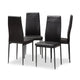 Baxton Studio Matiese Modern And Contemporary Black Faux Leather Upholstered Dining Chair (Set Of 4) | Dining Chairs | Modishstore - 2