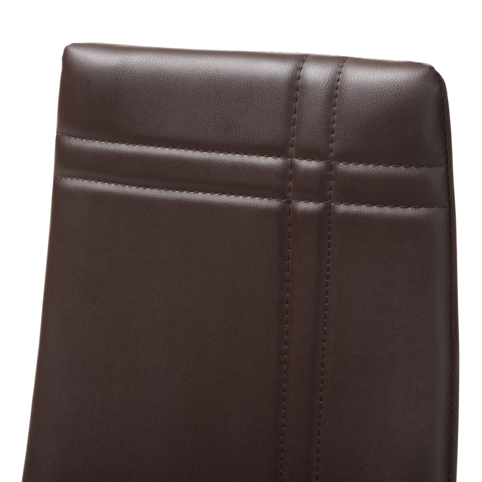 Baxton Studio Matiese Modern And Contemporary Black Faux Leather Upholstered Dining Chair (Set Of 4) | Dining Chairs | Modishstore - 12