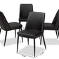 Baxton Studio Darcell Modern and Contemporary Black Faux Leather Upholstered Dining Chair (Set of 4) | Dining Chairs | Modishstore - 5