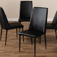 Baxton Studio Chandelle Modern and Contemporary Black Faux Leather Upholstered Dining Chair (Set of 4) | Dining Chairs | Modishstore - 3