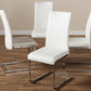 Baxton Studio Cyprien Modern and Contemporary White Faux Leather Upholstered Dining Chair (Set of 4) | Dining Chairs | Modishstore - 2