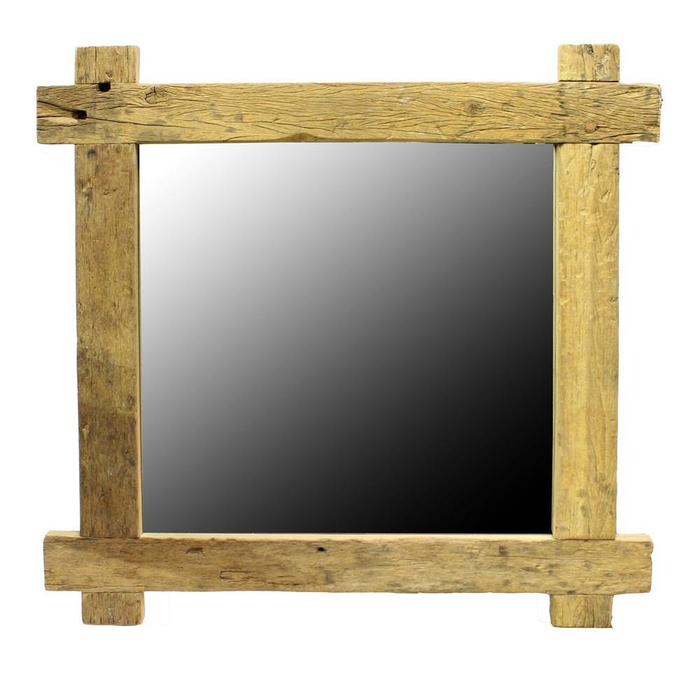 HomArt Salvaged Plank Wood Mirror - Square-2