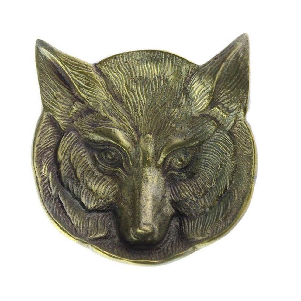 HomArt Fox Cast Metal Dish - Antique Brass - Set of 4-2