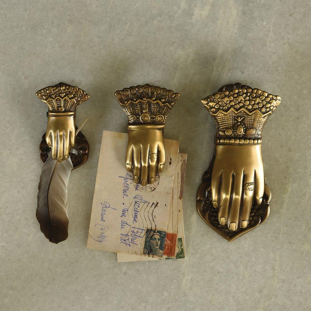 HomArt Brass Hand Clip - Set of 4 | Modishstore | Home Accents