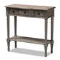 baxton studio noelle french provincial gray finished 1 drawer wood console table | Modish Furniture Store-2