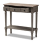 baxton studio noelle french provincial gray finished 1 drawer wood console table | Modish Furniture Store-3
