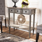 Baxton Studio Noelle French Provincial Gray Finished 1-Drawer Wood Console Table | Modishstore | Console Tables