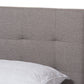 Baxton Studio Lisette Modern and Contemporary Grey Fabric Upholstered Queen Size Bed | Beds | Modishstore - 5