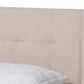 Baxton Studio Lisette Modern and Contemporary Beige Fabric Upholstered King Size Bed | Beds | Modishstore - 5