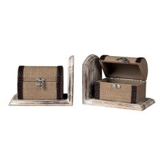 Sterling Industries Travellers Trunk Bookends