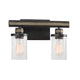 Beaufort Vanity Light in Anvil Iron and Distressed Antique Graywood with Seedy Glass by ELK Lighting-2