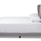 baxton studio aden modern and contemporary grey fabric upholstered king size bed | Modish Furniture Store-3