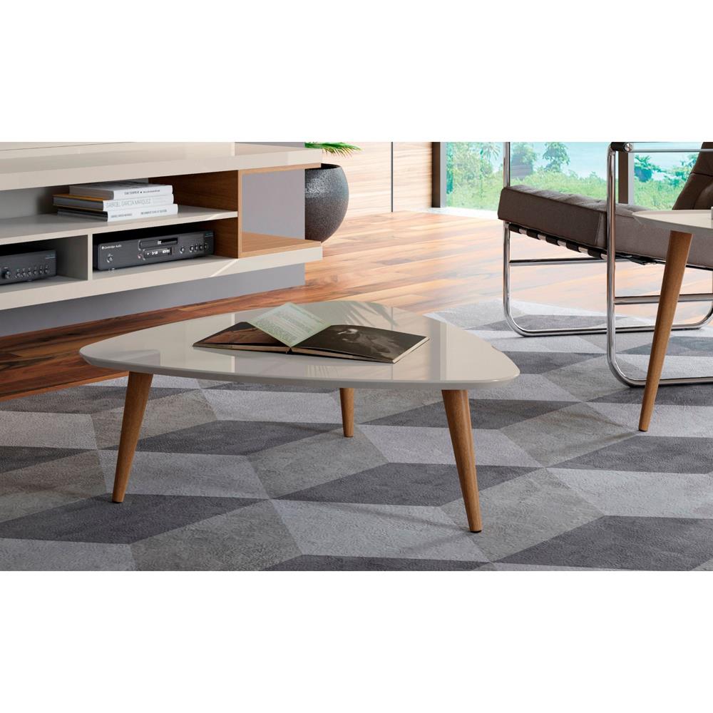Manhattan Comfort Utopia 11.81" High Triangle Coffee Table with Splayed Legs | Coffee Tables | Modishstore