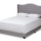 baxton studio alesha modern and contemporary grey fabric upholstered full size bed | Modish Furniture Store-2