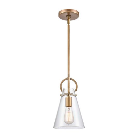 Gabby 1-Light mini pendant in  Natural brass | Pendant Lamps | Modishstore
