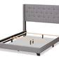 Baxton Studio Brady Modern and Contemporary Light Grey Fabric Upholstered King Size Bed | Modishstore | Beds-3