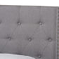 Baxton Studio Brady Modern and Contemporary Light Grey Fabric Upholstered King Size Bed | Modishstore | Beds-5