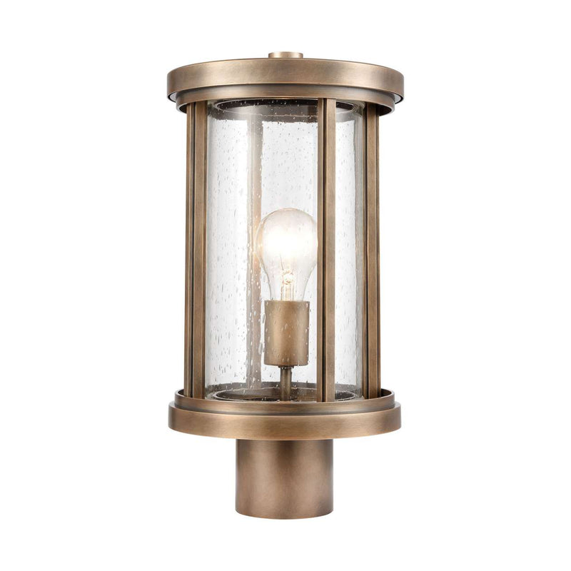 Brison 1-Light post mount in Vintage Brass ELK Lighting | Outdoor Lights | Modishstore