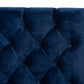 Baxton Studio Candace Luxe and Glamour Navy Velvet Upholstered King Size Bed | Beds | Modishstore - 5
