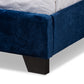 Baxton Studio Candace Luxe and Glamour Navy Velvet Upholstered King Size Bed | Beds | Modishstore - 4