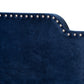 Baxton Studio Darcy Luxe and Glamour Navy Velvet Upholstered King Size Bed | Modishstore | Beds-6
