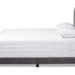 baxton studio darcy luxe and glamour dark grey velvet upholstered queen size bed | Modish Furniture Store-3