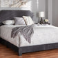 Baxton Studio Darcy Luxe and Glamour Dark Grey Velvet Upholstered Full Size Bed | Modishstore | Beds
