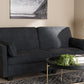 Baxton Studio Felicity Modern and Contemporary Dark Gray Fabric Upholstered Sleeper Sofa | Modishstore | Sofas