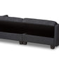 baxton studio felicity modern and contemporary dark gray fabric upholstered sleeper sofa | Modish Furniture Store-3