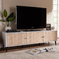 Baxton Studio Bastien Mid-Century Modern White and Light Oak 6-Shelf TV Stand | Modishstore | TV Stands