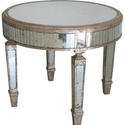 A&B Home Greer Mirrored Round Table | Side Tables | Modishstore