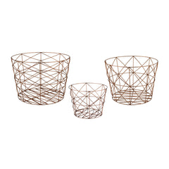 Dimond Home Nested Geometric Copper Baskets