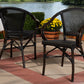 Baxton Studio Artus Classic French Indoor and Outdoor Black Bamboo Style Stackable Bistro Dining Chair Set of 2 | Modishstore | Dining Chairs