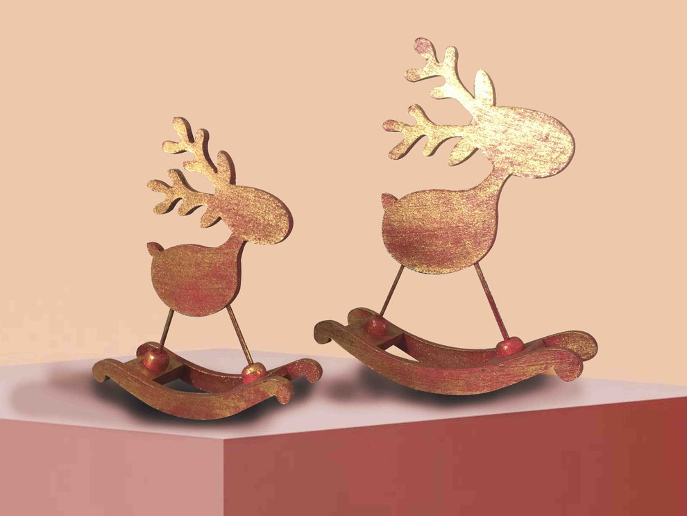 Rocking Reindeer Set of 2 by Artisan Living-ALX111-5
