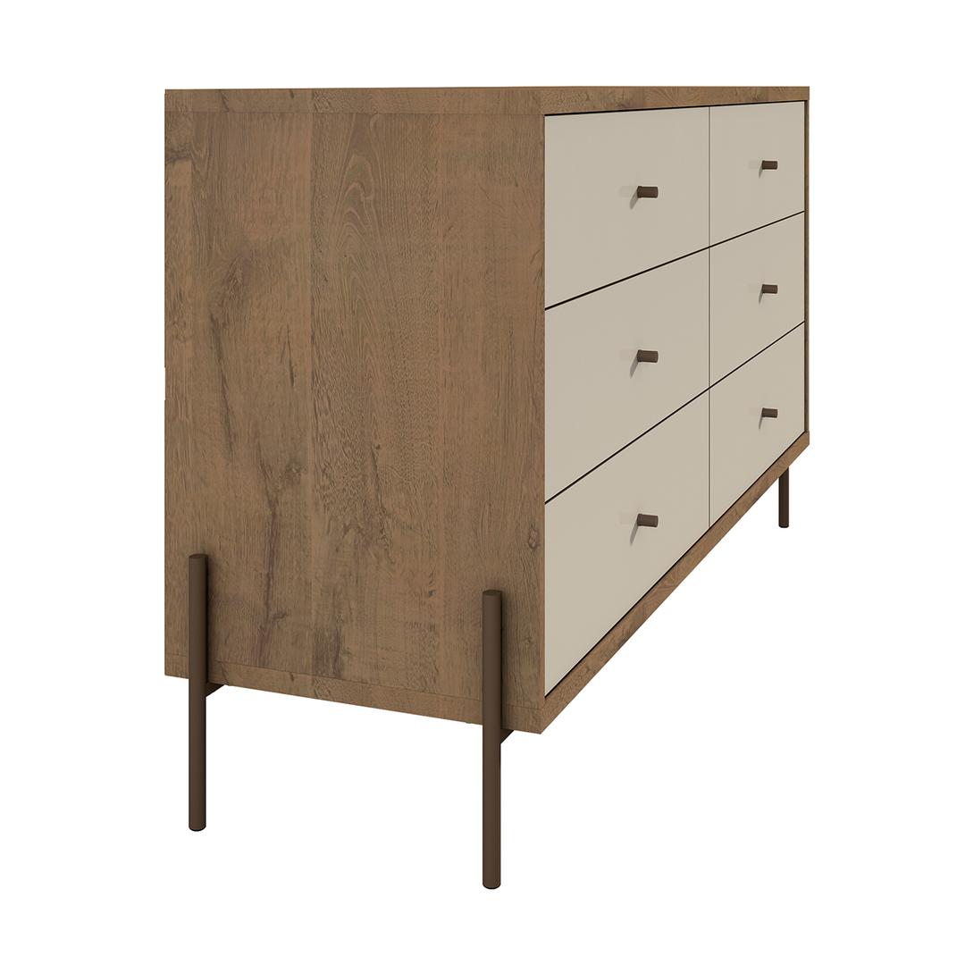 Manhattan Comfort Joy 59" Wide Double Dresser with 6 Full Extension Drawers | Dressers | Modishstore-10