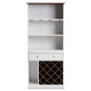 Baxton Studio Mattia Mid-Century Modern White and Walnut Finished Wood Wine Cabinet | Cabinets | Modishstore - 7