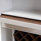 Baxton Studio Mattia Mid-Century Modern White and Walnut Finished Wood Wine Cabinet | Cabinets | Modishstore - 5