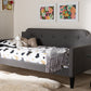 Baxton Studio Packer Modern and Contemporary Grey Fabric Upholstered Twin Size Sofa Daybed | Modishstore | Beds